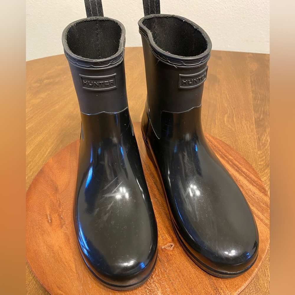 Hunter Short Black Rain Boots 8